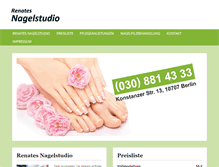 Tablet Screenshot of nagelstudio-renate.de
